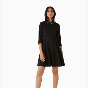 Kate Spade Black Dress with Rhinestone Collar